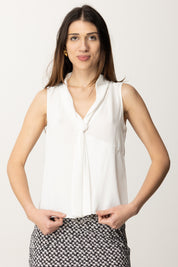 Patrizia Pepe Blusa Smanicata 2C1620-A8I1-BIANCO