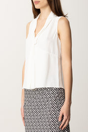 Patrizia Pepe Blusa Smanicata 2C1620-A8I1-BIANCO