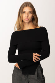 Aniye By Body in maglia Vicki scollo off-shoulder 181047 BLACK :AI25