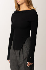 Aniye By Body in maglia Vicki scollo off-shoulder 181047 BLACK :AI25