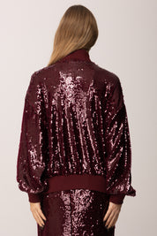 Twin set Bomber Full-paiilettes con Zip MFKD11107 RIBES