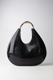 Elisabetta Franchi Borsa Hobo Grande con Manico Gioiello NERO BS27A56E2