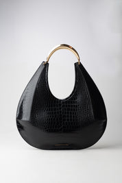 Elisabetta Franchi Borsa Hobo Grande con Manico Gioiello NERO BS27A56E2