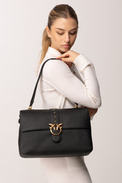Pinko Borsa Love One Extra Slouchy NERO-ANTIQUE GOLD
