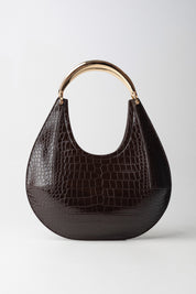 Elisabetta Franchi Borsa Media Hobo con Manico Gioiello BS28A56E2 COFFEE