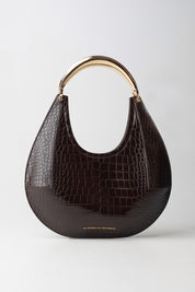 Elisabetta Franchi Borsa Media Hobo con Manico Gioiello BS28A56E2 COFFEE