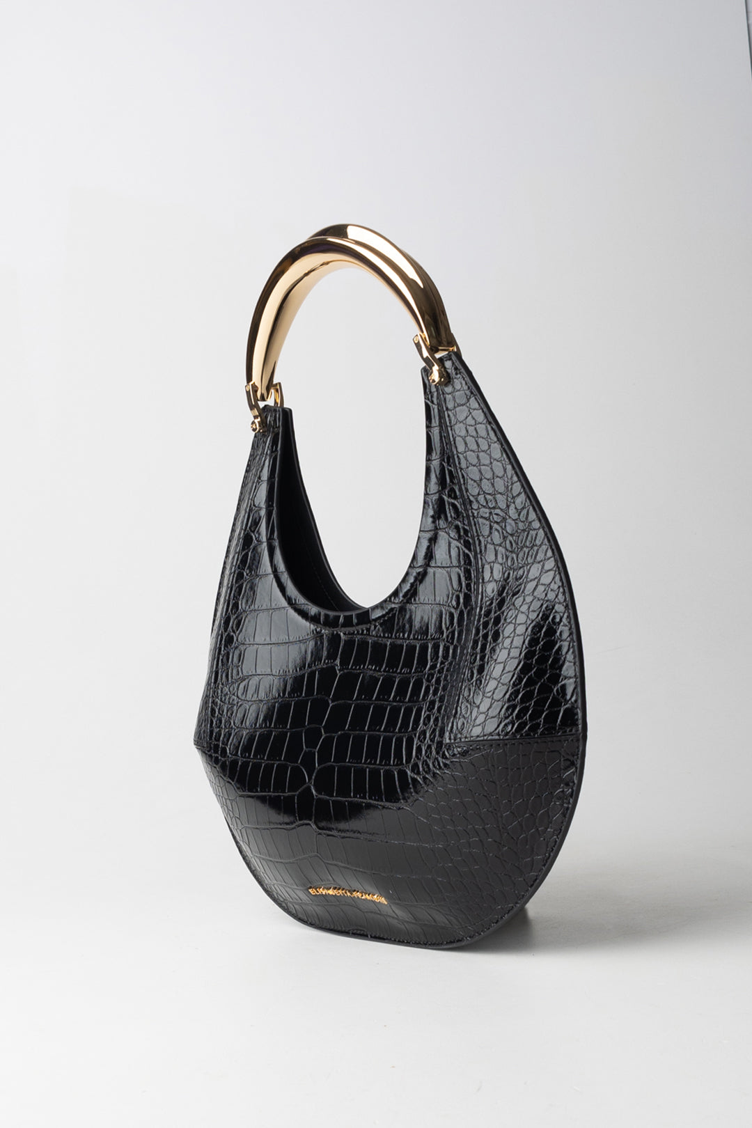 Elisabetta Franchi Borsa Media Hobo con Manico Gioiello BS28A56E2 NERO