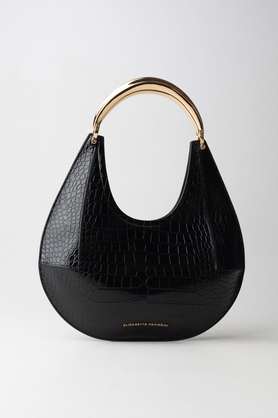 Elisabetta Franchi Borsa Media Hobo con Manico Gioiello BS28A56E2 NERO