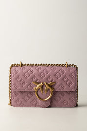Pinko Borsa Mini Love Bag con Pattern Logo 100074 A1YB VIOLA-CITTA'DI LILLA-ANTIQUE G