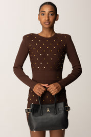 Patrizia Pepe Borsa New Business Media In Pelle 8B0282 L162 NERO