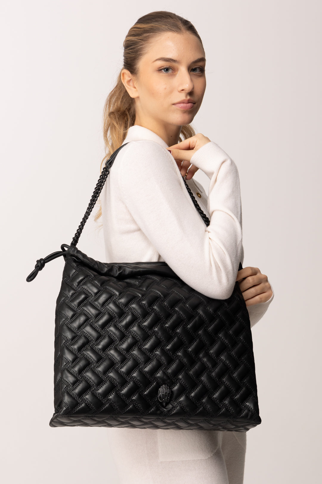 Kurt Geiger Borsa Shopper Kensington Intrecciata 2053000109 BLACK