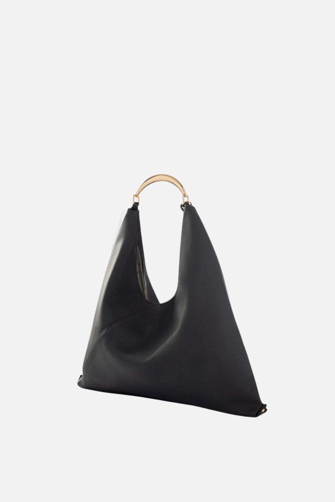 Manila Grace Borsa Triangolare con Manico Rigido Dorato B803EU METEORITE :AI26