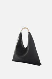 Manila Grace Borsa Triangolare con Manico Rigido Dorato B803EU METEORITE :AI26