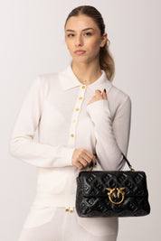 Pinko Borsa a Mano Love Birds NERO-ANTIQUE GOLD