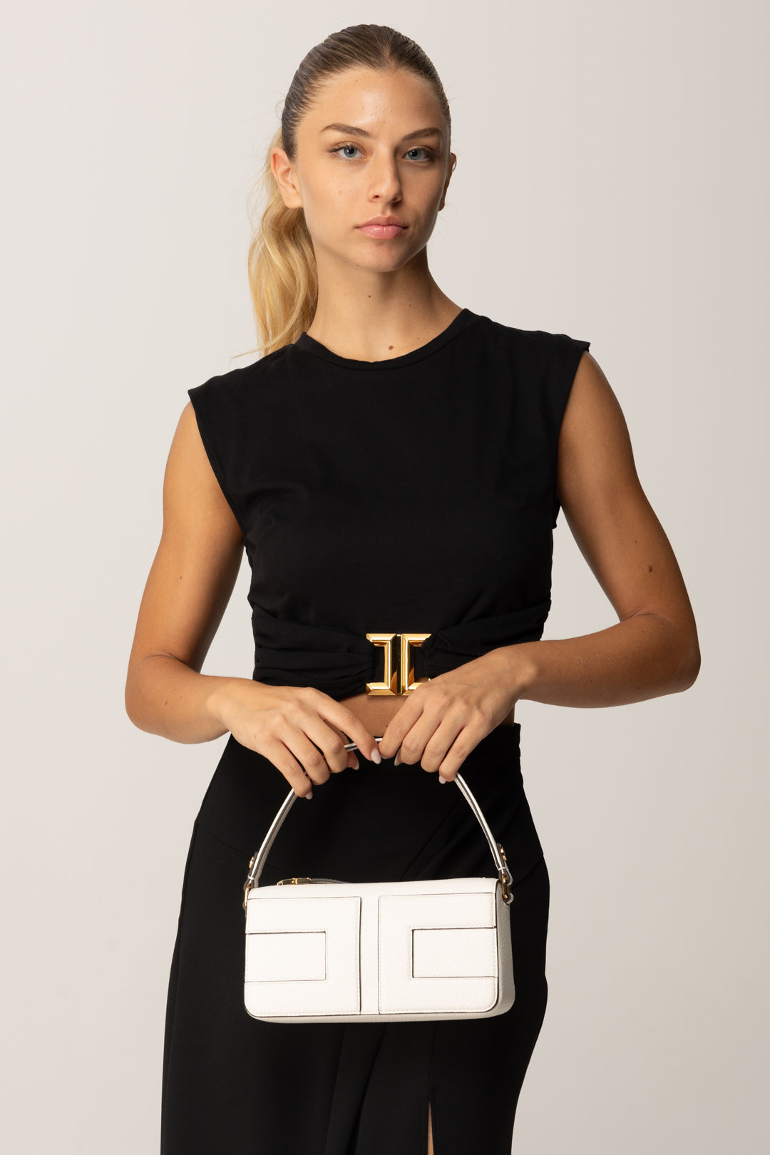 Elisabetta Franchi Donna Borsa a Mano Piccola con Maxi Logo