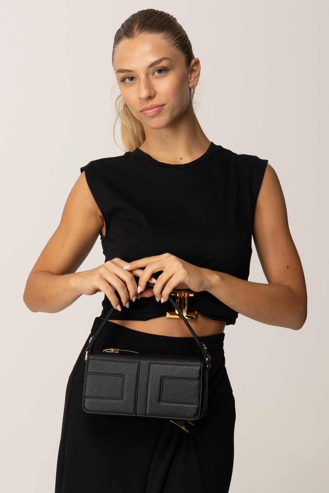 Elisabetta Franchi Donna Borsa a Mano Piccola con Maxi Logo