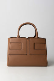 Elisabetta Franchi Borsa a Mano con Maxi Logo e Pochette Interna BS35A56E2 BROWN SUGAR