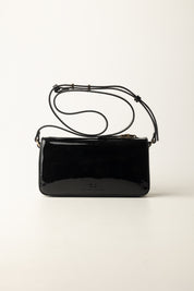 Elisabetta Franchi Bambina Borsa a Tracolla In Vernice con Maxi Logo Cc EFBO109CTV078 NERO