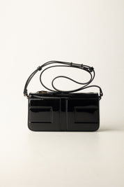 Elisabetta Franchi Bambina Borsa a Tracolla In Vernice con Maxi Logo Cc EFBO109CTV078 NERO