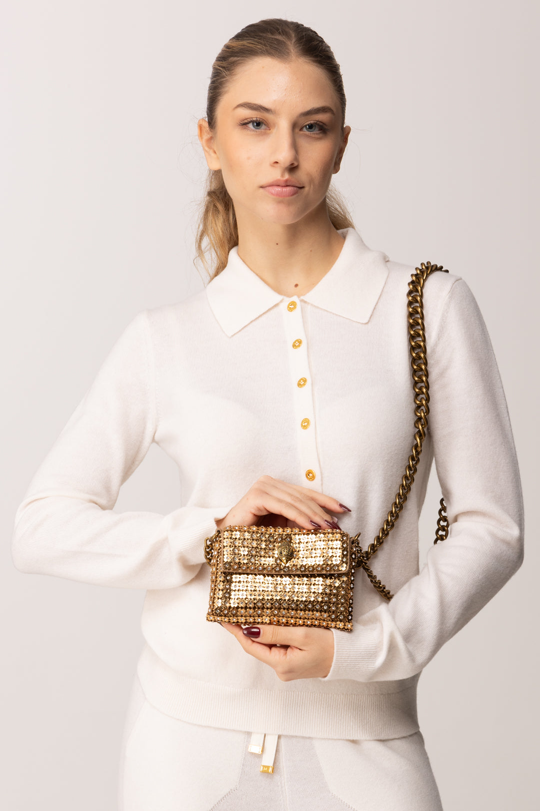 Kurt Geiger Borsa a Tracolla Mini Party Flower 4375261999 GOLD