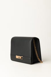 Elisabetta Franchi Borsa a Tracolla con Catena Groumette BS39A56E2 NERO