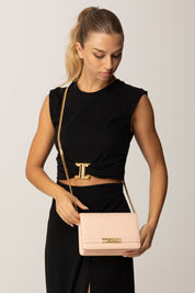 Elisabetta Franchi Borsa a Tracolla con Catena Groumette BS39A56E2 NUDE