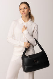 Twin-set Borsa a Spalla con Patta Grande 252TB7130 NERO