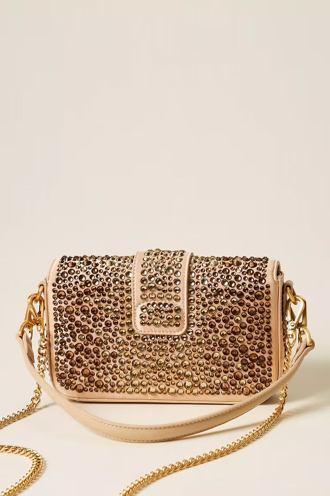 Twinset Borsa a tracolla Amie piccola con cristalli 252TD8210 ALPACA