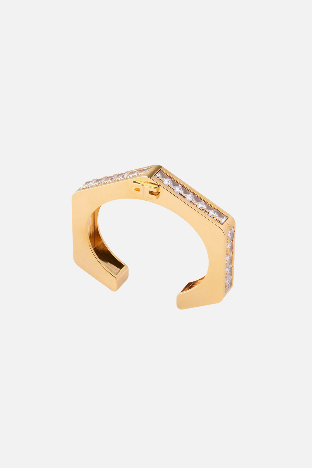 Elisabetta Franchi Bracciale Rigido Esagonale con Strass BC58B62E2 ORO GIALLO