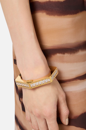 Elisabetta Franchi Bracciale Rigido Esagonale con Strass BC58B62E2 ORO GIALLO