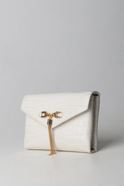 Elisabetta Franchi Busta a Tracolla Stampa Cocco BS56A57E2 MILK