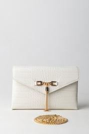 Elisabetta Franchi Busta a Tracolla Stampa Cocco BS56A57E2 MILK