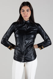Chemise Effet Cuir avec Logo Bijou