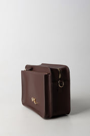 Manila Grace Camera bag Floridia con tasca esterna B852EU BURGUNDY