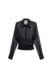 Aniye By Camicia Cropped Trasparente Ivette 181314 BLACK :AI25