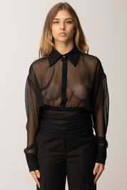 Aniye By Camicia Cropped Trasparente Ivette 181314 BLACK :AI25