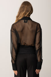 Aniye By Camicia Cropped Trasparente Ivette 181314 BLACK :AI25