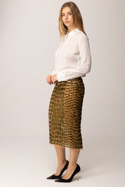 Elisabetta Franchi Camicia In Georgette con Apertura Sul Retro AVORIO CA12657E2