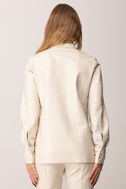 Elisabetta Franchi Camicia con Stampa Cocco Effetto Pelle MILK CA13658E2