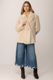 Twin-set Cappotto Doppiopetto In Ecopelliccia 252TT2154 LIGHT 