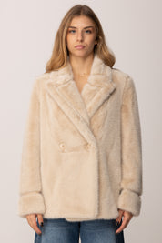 Twin-set Cappotto Doppiopetto In Ecopelliccia 252TT2154 LIGHT 