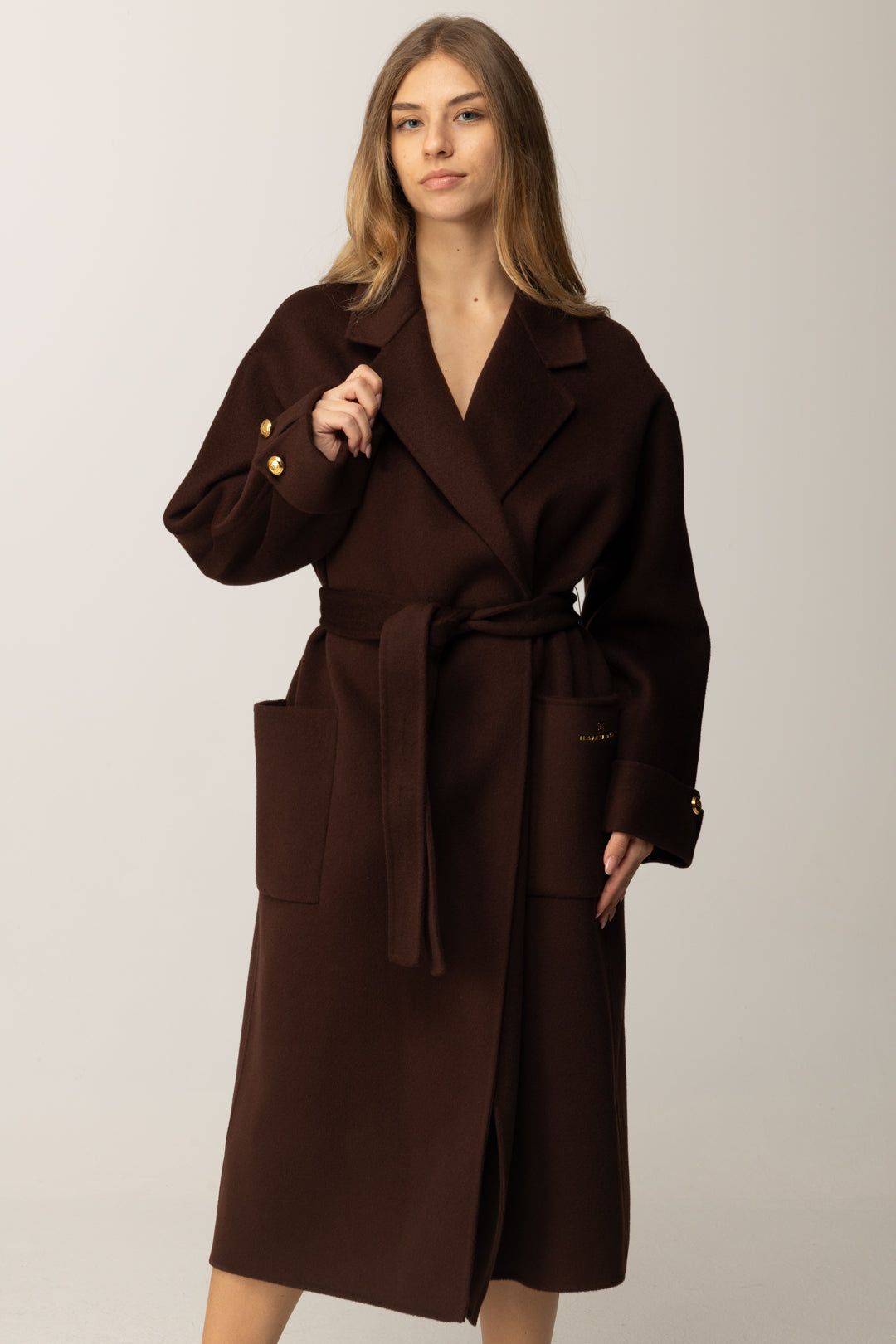 ELISABETTA FRANCHI ロングコート CP5003717 40 Trench coat with crocodile print | Elisabetta Franchi