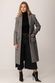 Patrizia Pepe Cappotto Monopetto con Tasconi 2O0215 A670 GRAY GREIGE