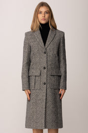 Patrizia Pepe Cappotto Monopetto con Tasconi 2O0215 A670 GRAY GREIGE