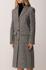 Patrizia Pepe Cappotto Monopetto con Tasconi 2O0215 A670 GRAY GREIGE