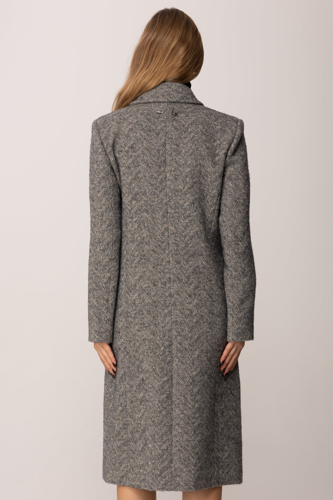 Patrizia Pepe Cappotto Monopetto con Tasconi 2O0215 A670 GRAY GREIGE