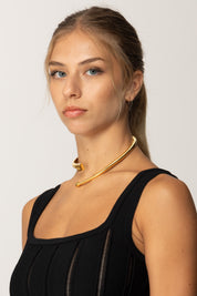 Elisabetta Franchi Collana con Trama Snake CO56A58E2 ORO GIALLO 