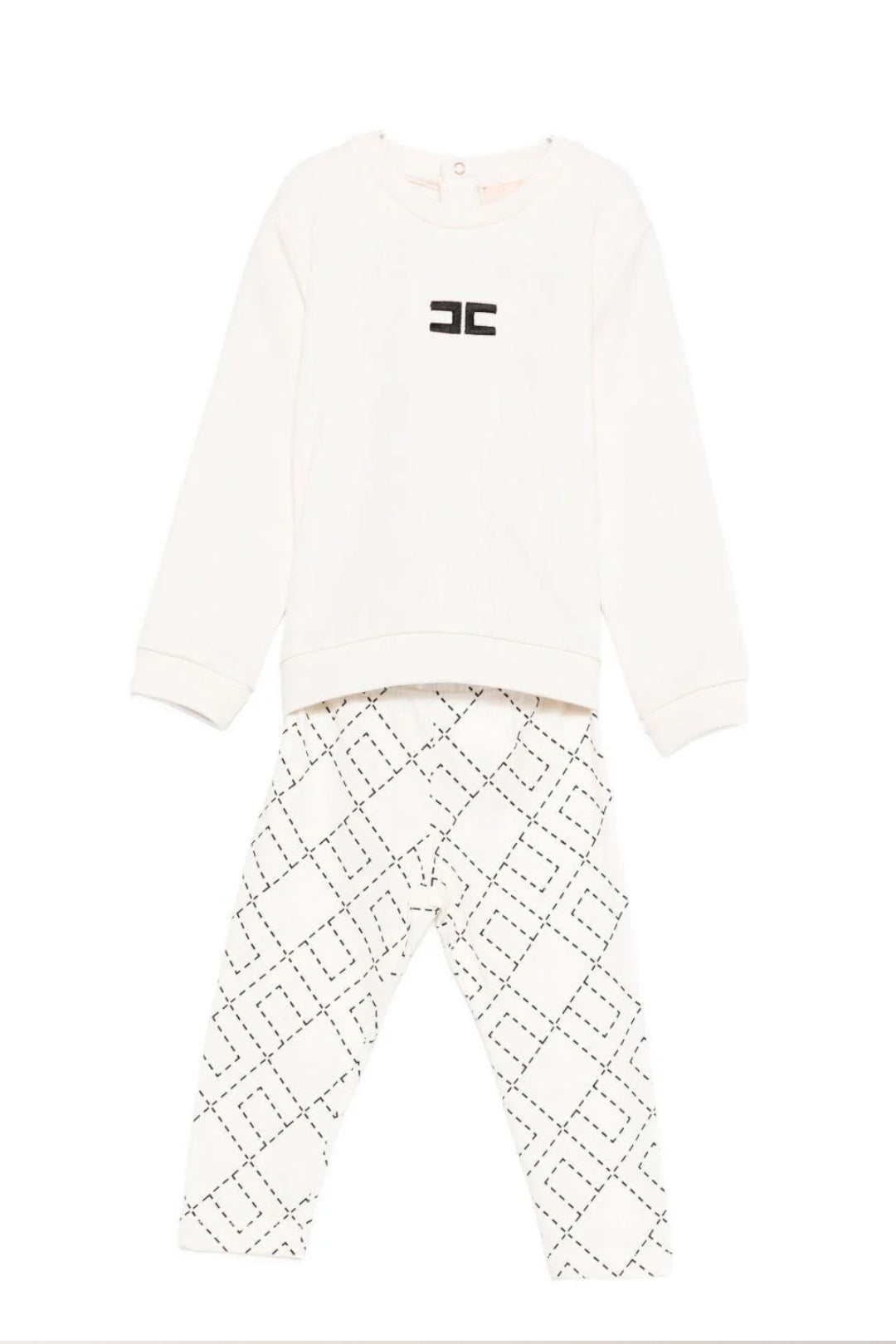 Elisabetta Franchi La mia Bambina Completo felpa e leggings con stampa logo ENCD1070FF002.D587