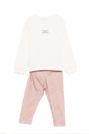 Elisabetta Franchi La mia Bambina Completo felpa e leggings con stampa logo ENCD1070FF002.D687