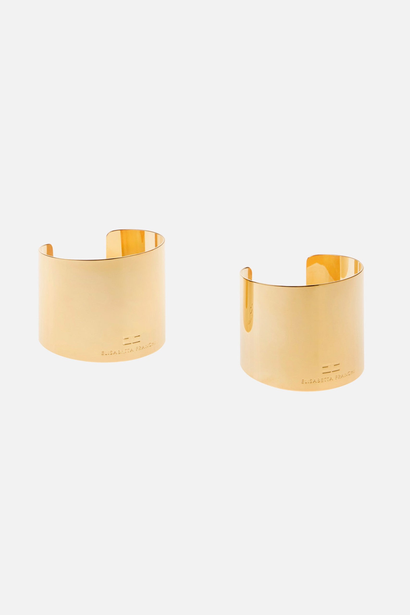 Elisabetta Franchi Coppia Di Bracciali Rigidi Lisci ORO BC62P57E2